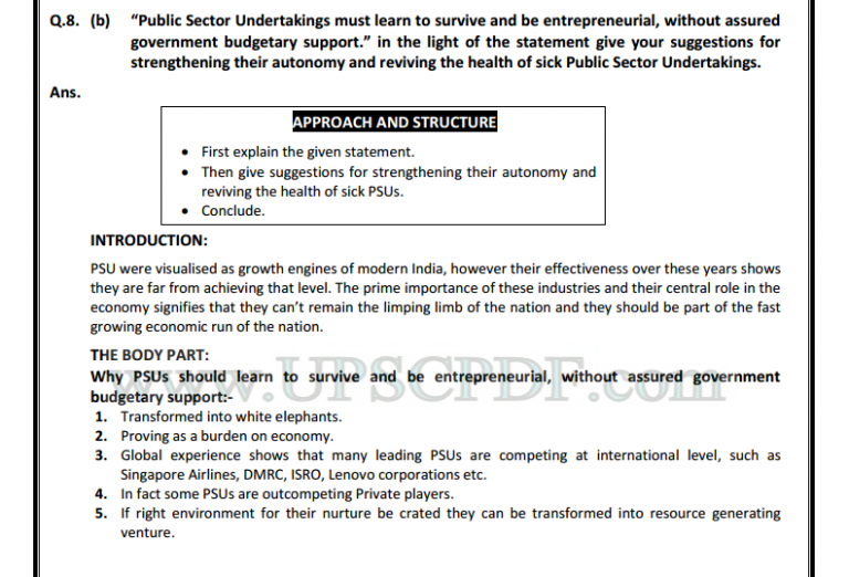 Public Administration Mains Tests Model Answers Ansari Sir Lukmann IAS