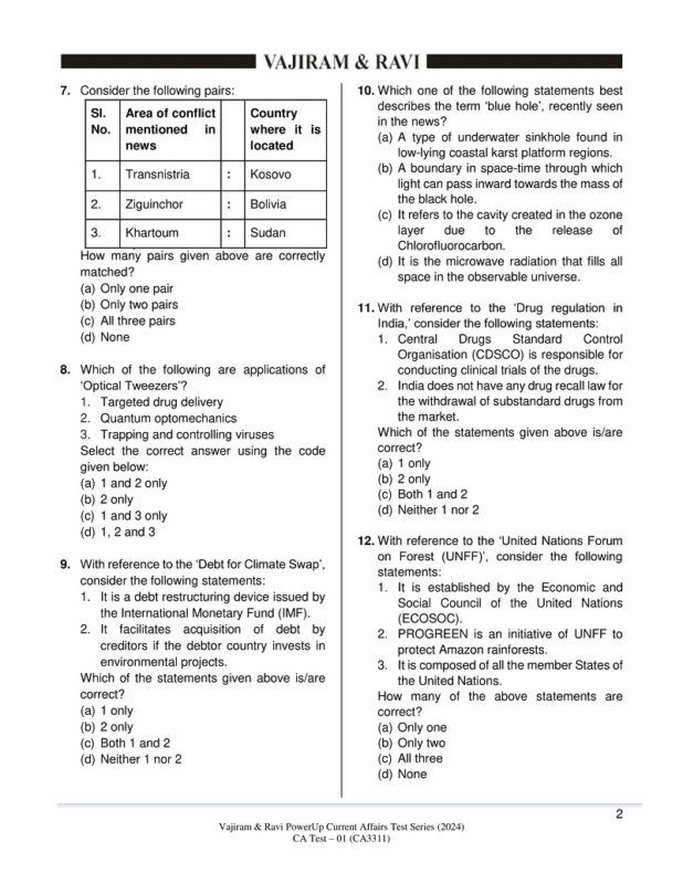 Vajiram And Ravi PowerUp Current-Affairs 3 Test Series English For ...